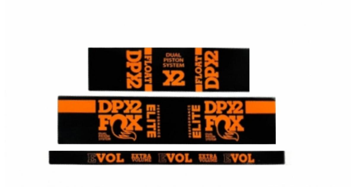 Fox DPX2 Shock Stickers/Decals Black 