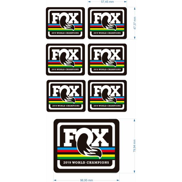 Stickers FOX UCI WORLD CHAMPIONS