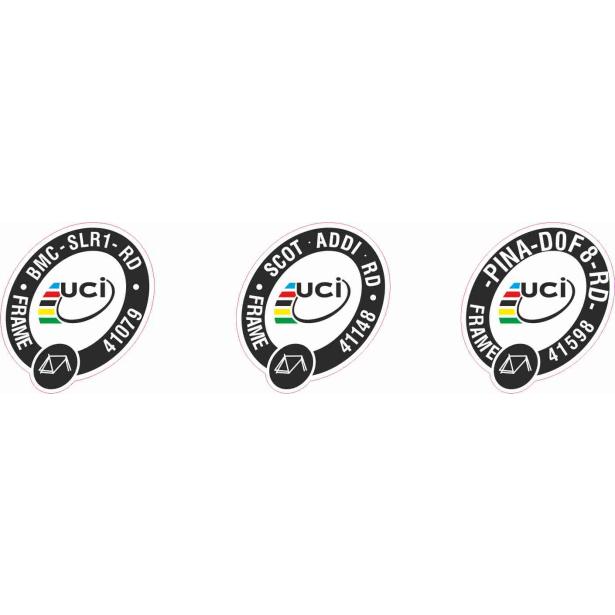 UCI Approved Rahmenaufkleber