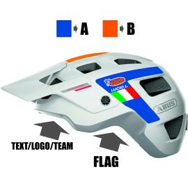 Individuelles aufkleber-kit für den abus™ airbreaker helm: Abus™  helmaufkleber Personalisiert