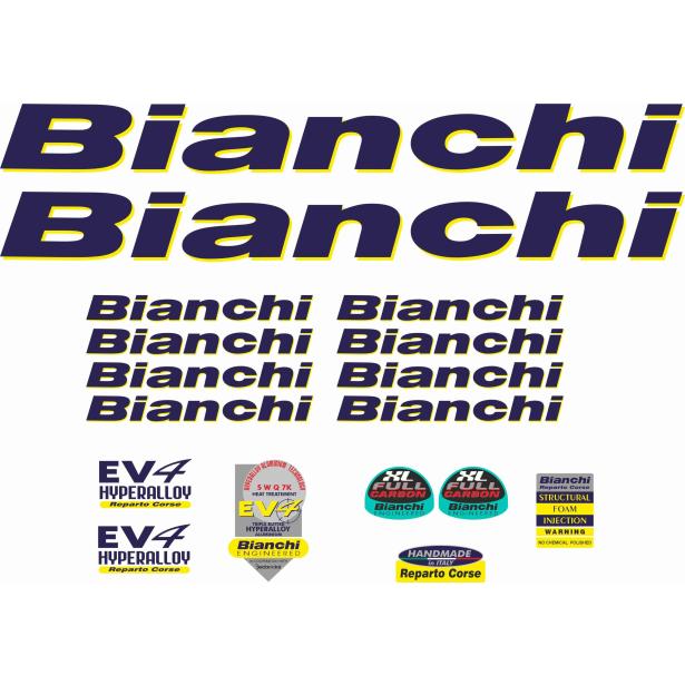 Pegatinas para marco BIANCHI EV4 HYPERALLOY Reparto Corse