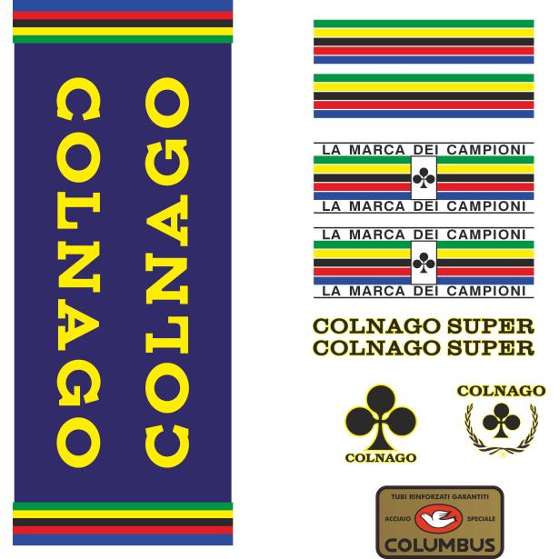 Pegatinas para marco COLNAGO SUPER 1972