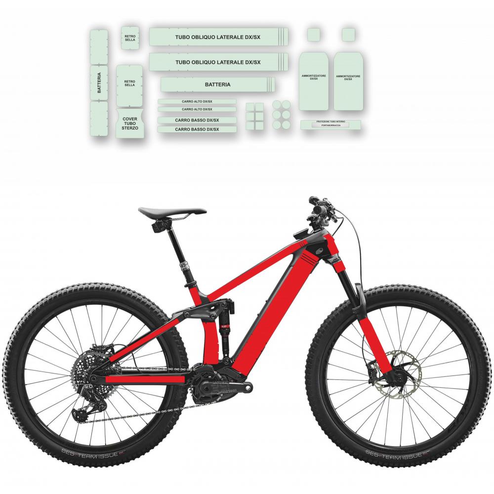 Adesivi protezione telaio antigraffio universale e-bike mtb: Kit