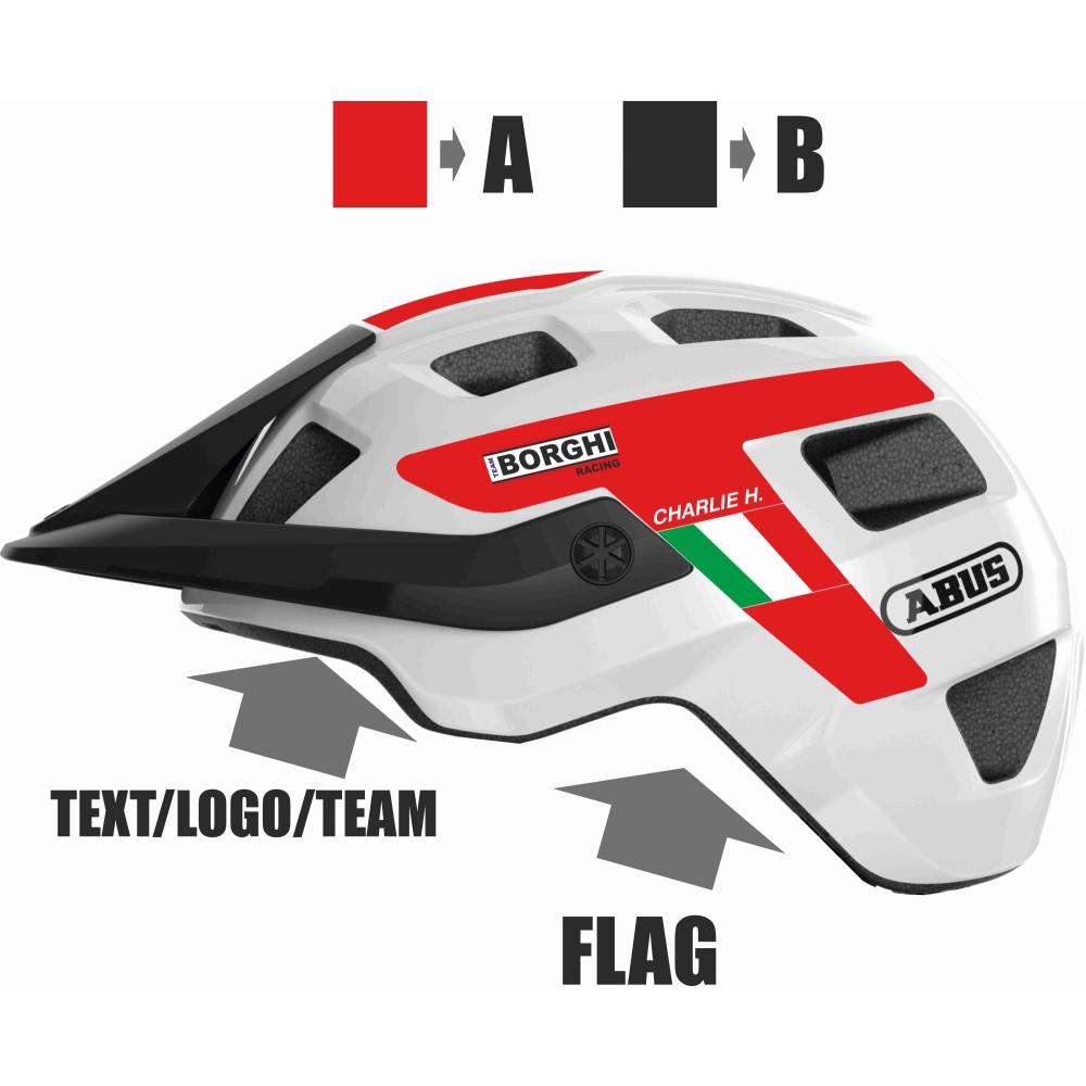Kit adesivi personalizzati per casco abus™ motrip: Adesivi caschi  abus™ Personalizzati