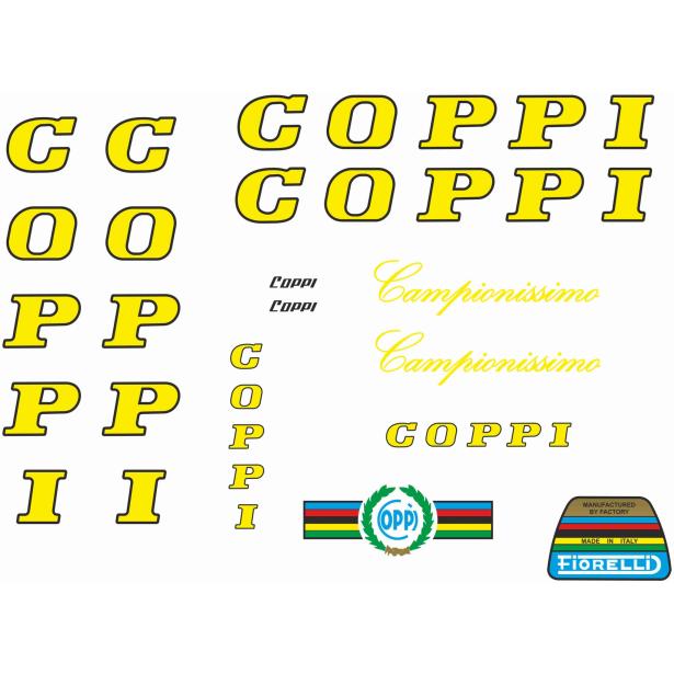 COPPI Campionissimo Vintage-Rahmenaufkleber