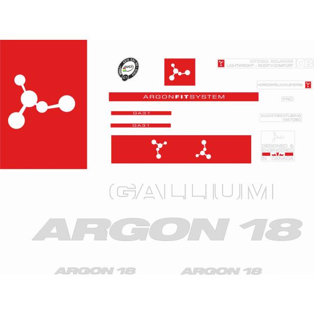 Frame Stickers Argon 18 Gallium