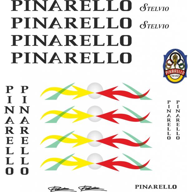 Pinarello Stelvio Vintage-Rahmenaufkleber