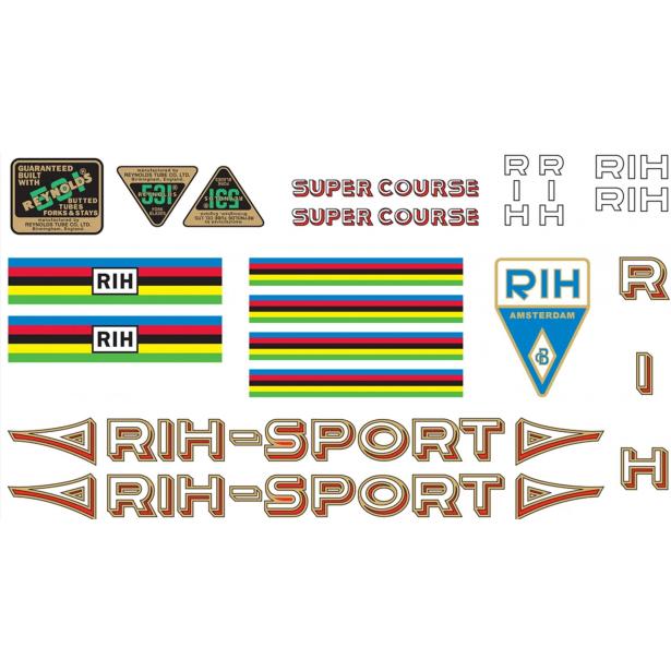 RIH-SPORT Super Course Vintage Rahmenaufkleber