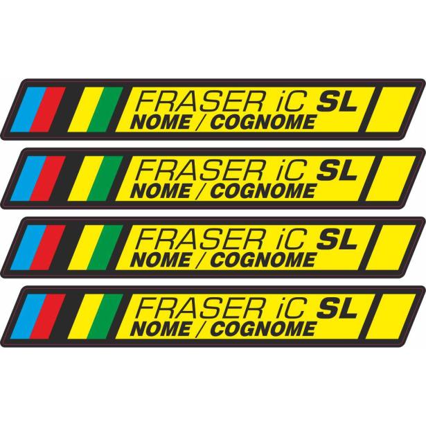 Adesivi Nome/Cognome per manubrio Syncros Fraser IC SL 4 pezzi