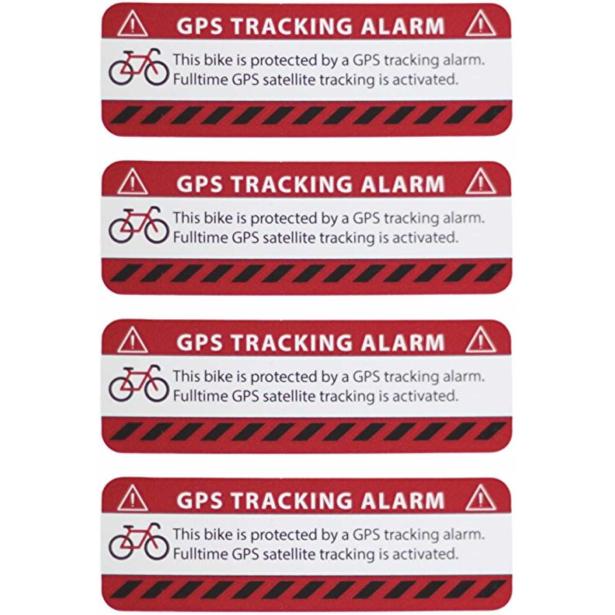 Adesivi Telaio SECURITY GPS Allarme - Prevenzione furto di biciclette