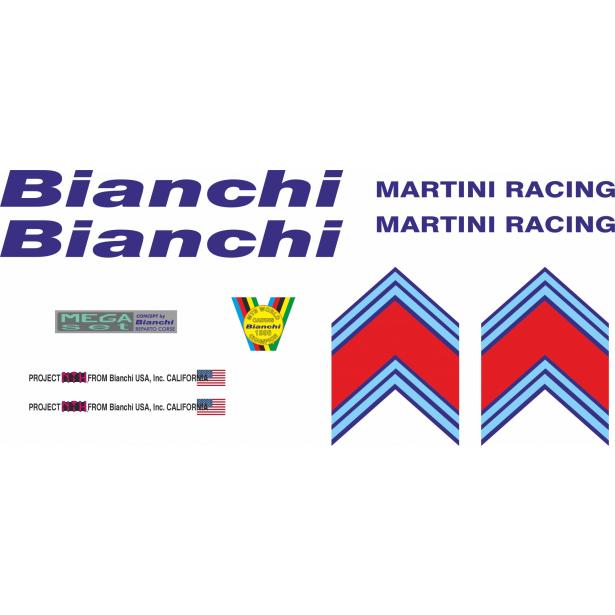 Adesivi Telaio MTB BIANCHI Martini Racing World Champion CAIRS 1996